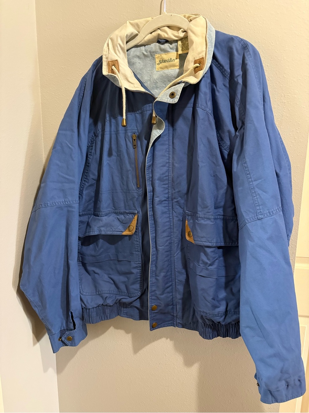 St. John’s Bay Blue Hooded Men's Jacket (XL)